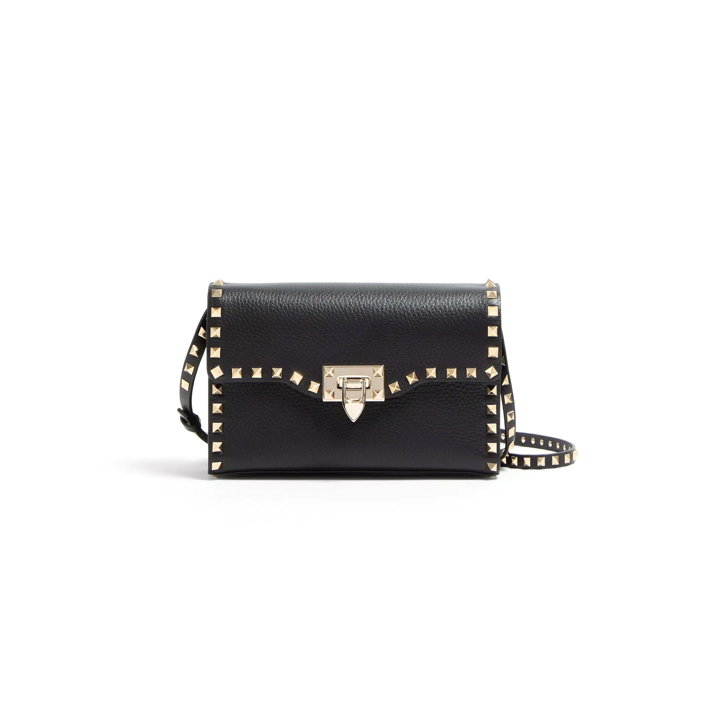 Va1e*ntin0 garavani small rockstud grainy calfskin crossbody bag 7w2b0181vsf_0no (22.5*15*6cm)